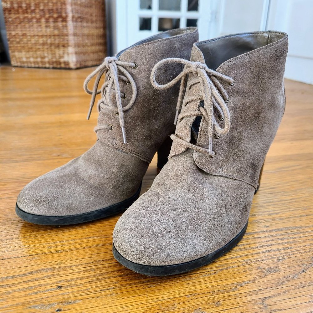 Franco Sarto Tan Leather Ankle Boots 7.5